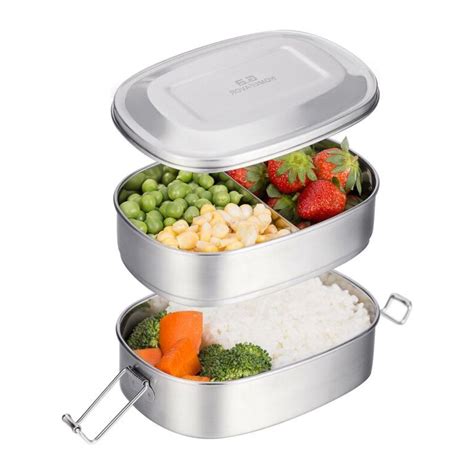 two tier stainless steel lunch box|stainless steel lunch box for adults.